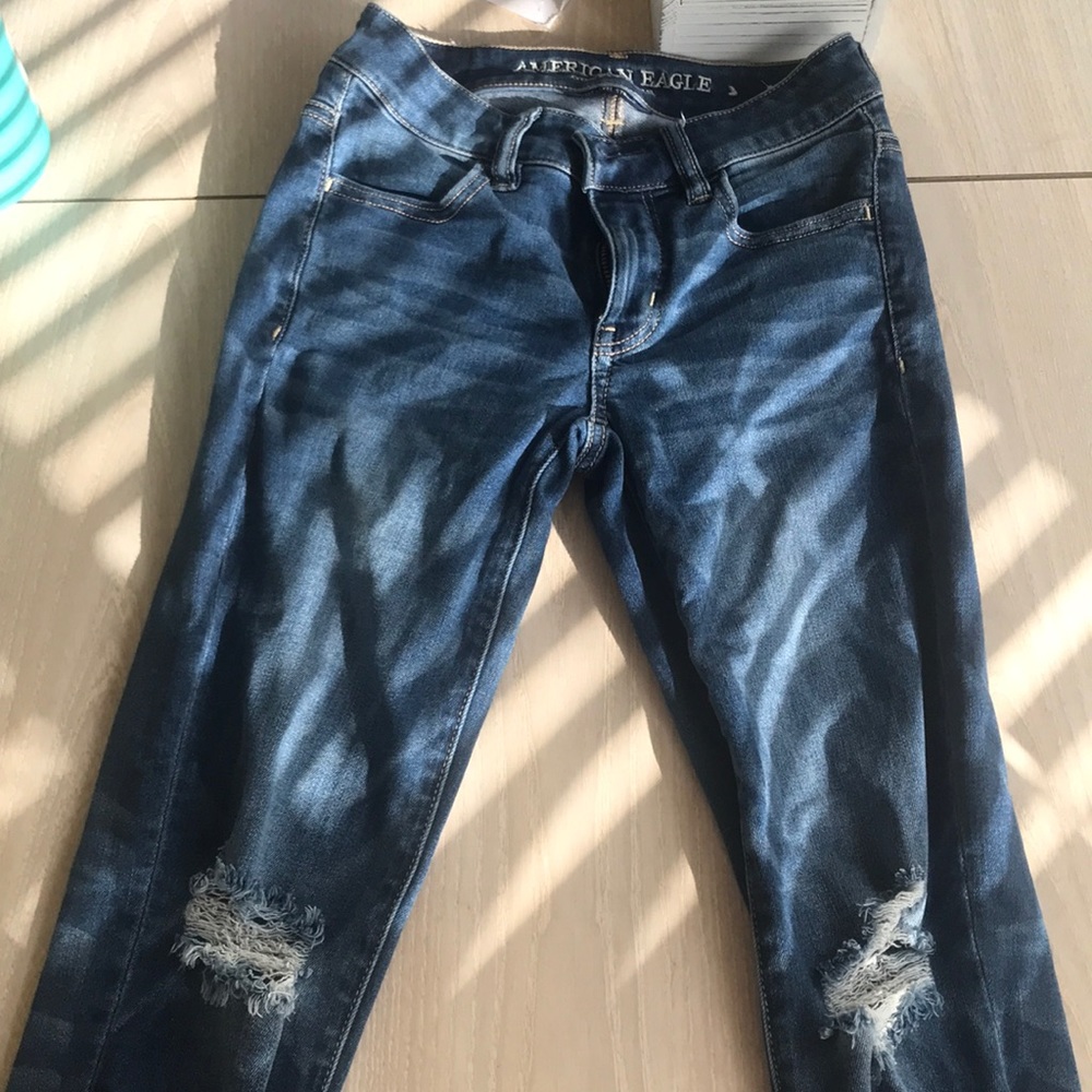 American Eagle ripped skinny jeans